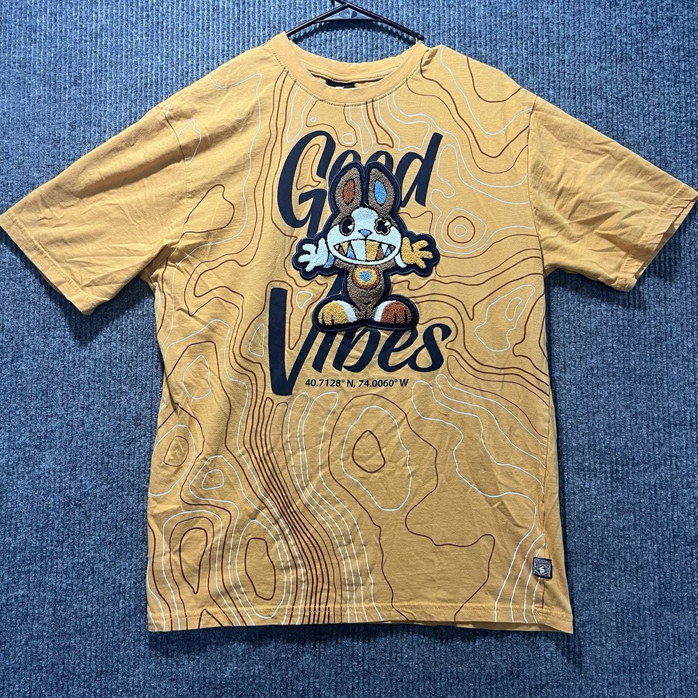 Vintage South Pole Good Vibes Embroidered Bunny Tshirt Mens XL